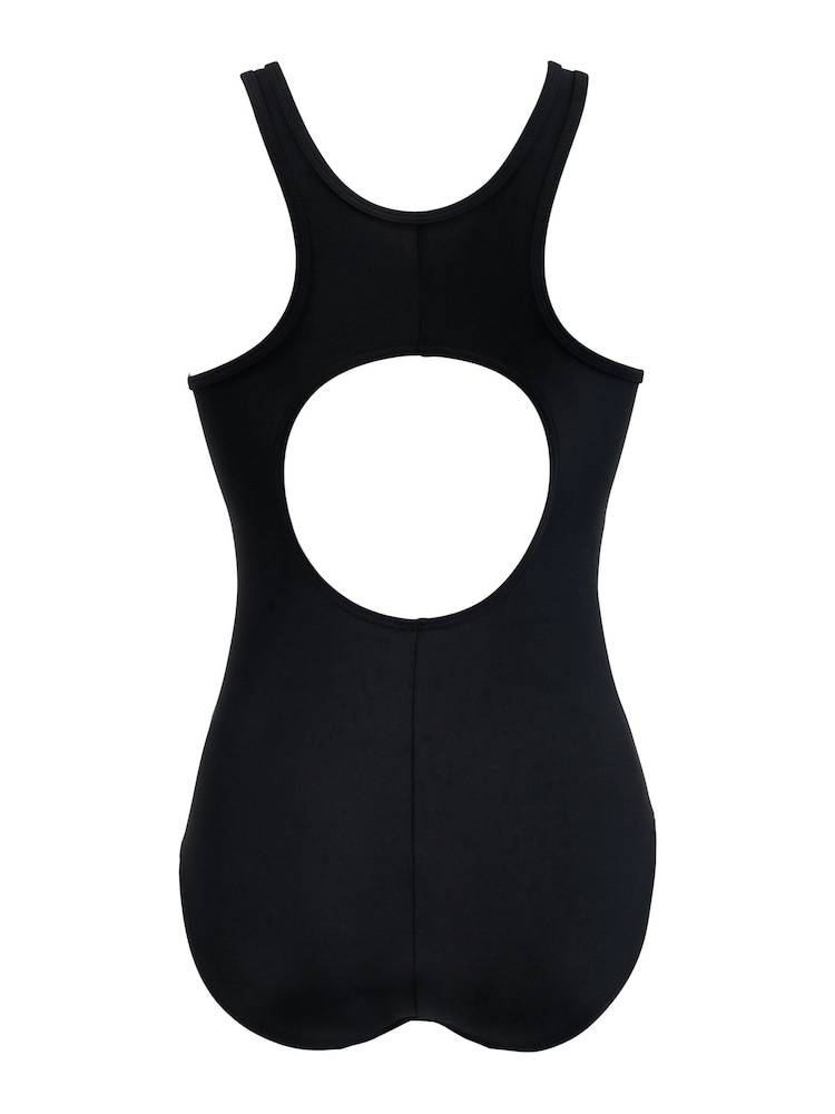Pour Moi Black & Pink Energy Chlorine High Neck Zip Front Swimsuit - Image 5 of 5