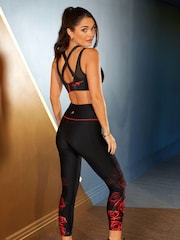 Pour Moi Black & Red Energy Full Length Sports Leggings - Image 2 of 5