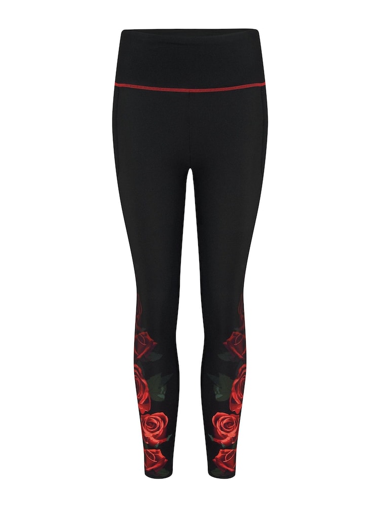 Pour Moi Black & Red Energy Full Length Sports Leggings - Image 5 of 5