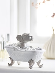 Grey Bathing Elephant Ornament - Image 1 of 2