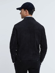 Reiss Navy Perry Atelier Metis Suede Zip-Through Jacket - Image 5 of 8
