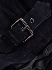 Reiss Navy Perry Atelier Metis Suede Zip-Through Jacket - Image 7 of 8