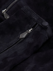 Reiss Navy Perry Atelier Metis Suede Zip-Through Jacket - Image 8 of 8