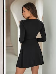 Pour Moi Black Bailey Slinky Dress - Image 2 of 7