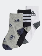 adidas Black Graphic Socks 3 Pairs - Image 1 of 1