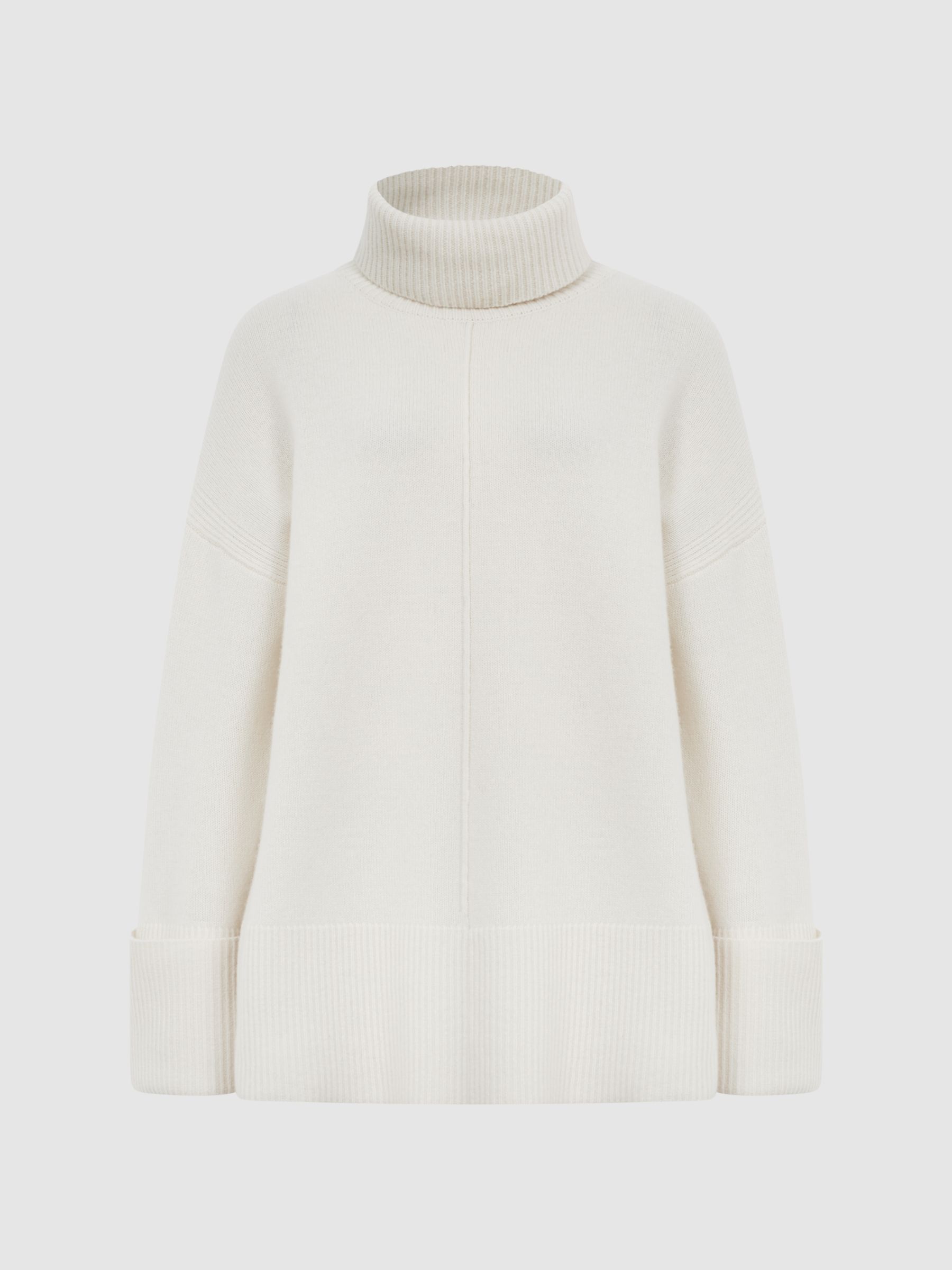 White oversized roll neck jumper online
