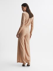 Reiss Nude Luka Embellished Jumpsuit - Image 5 of 7
