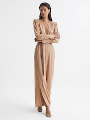 Reiss Nude Luka Embellished Jumpsuit - Image 6 of 7