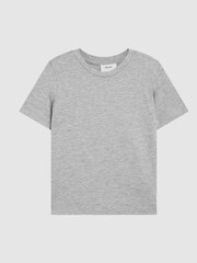 Reiss Grey Melange Bless 3-9 yrs Crew Neck T-Shirt - Image 2 of 7