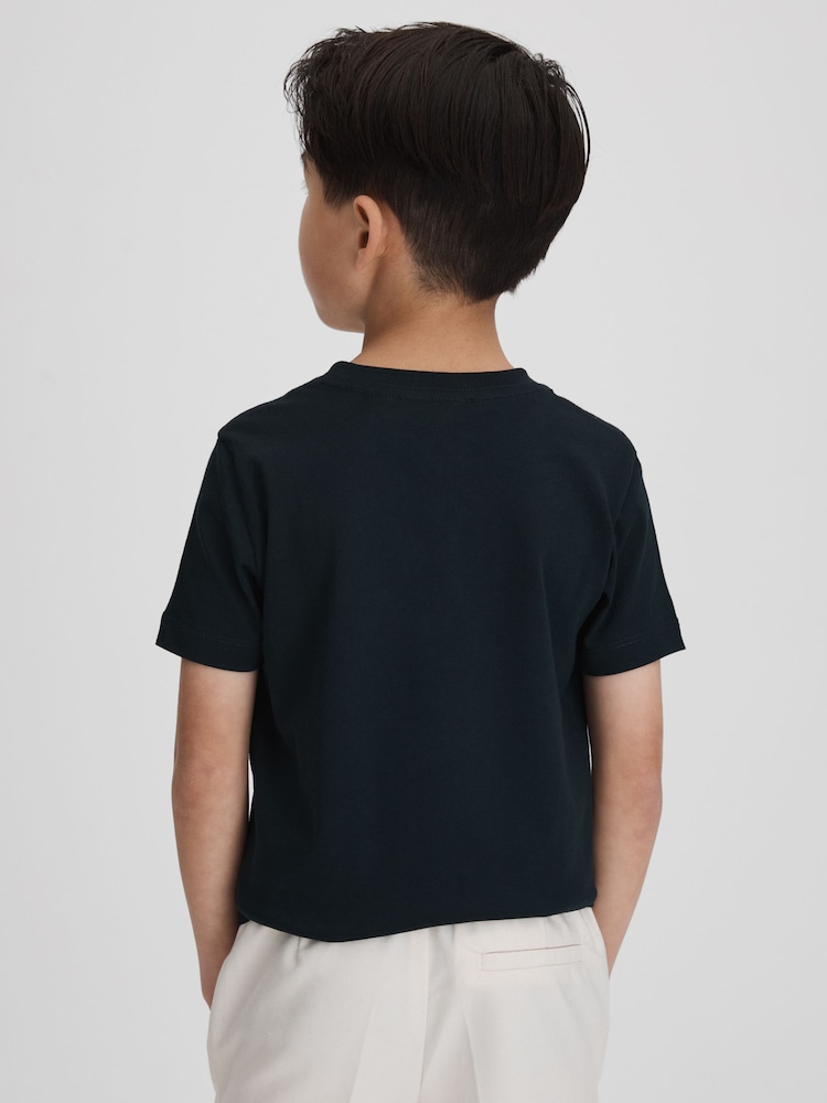 Azul marino - Camiseta con cuello redondo Bless de Reiss - Imagen 5 de 5