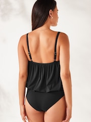 Black Print Blouson Shaping Swimsuit - Image 2 of 4