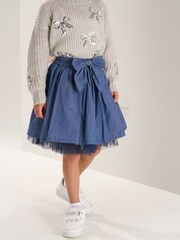 Angel & Rocket Blue Annie Mesh Skirt - Image 1 of 5