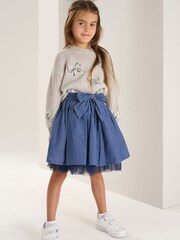 Angel & Rocket Blue Annie Mesh Skirt - Image 2 of 5
