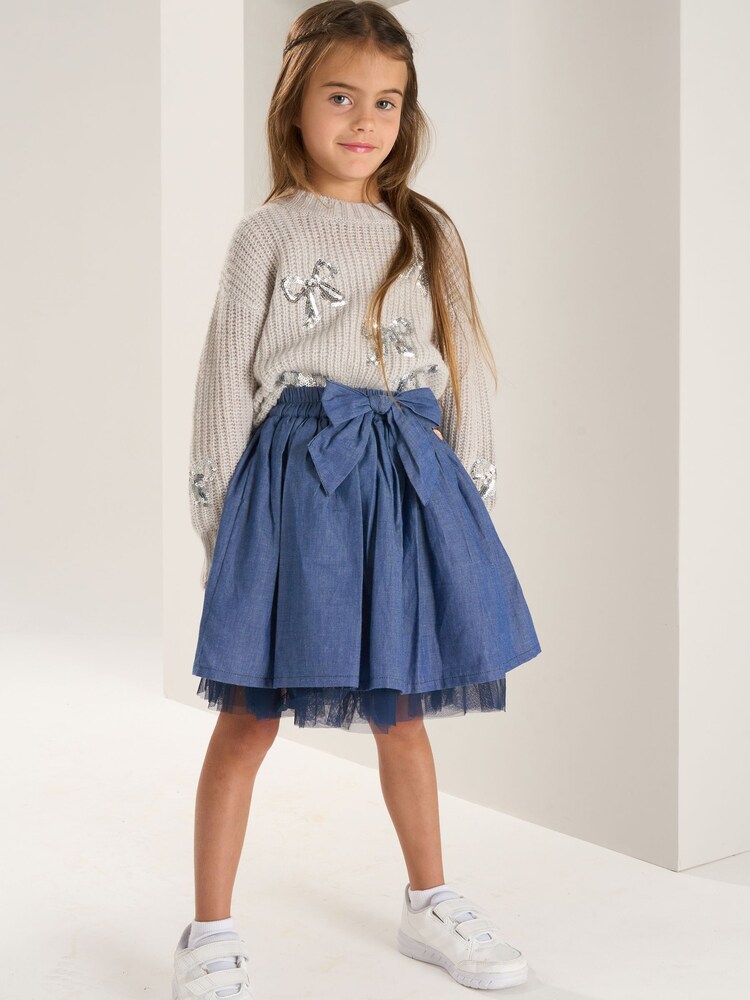 Angel & Rocket Blue Annie Mesh Skirt - Image 2 of 5