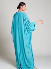 Aab Blue Shirted Kaftan - Image 2 of 4