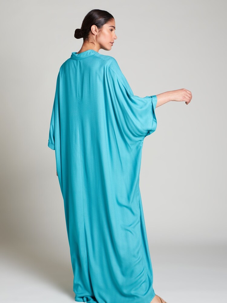 Aab Blue Shirted Kaftan - Image 2 of 4
