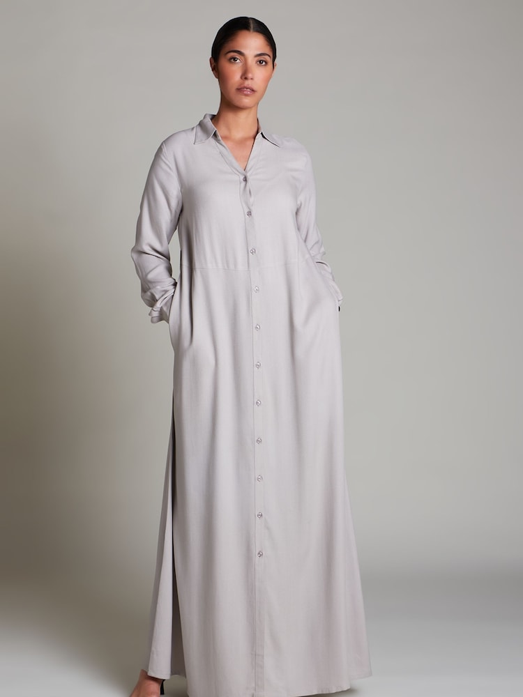 Aab Grey Long Shirt Dress - Image 1 of 4