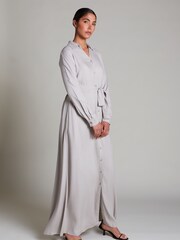 Aab Grey Long Shirt Dress - Image 2 of 4