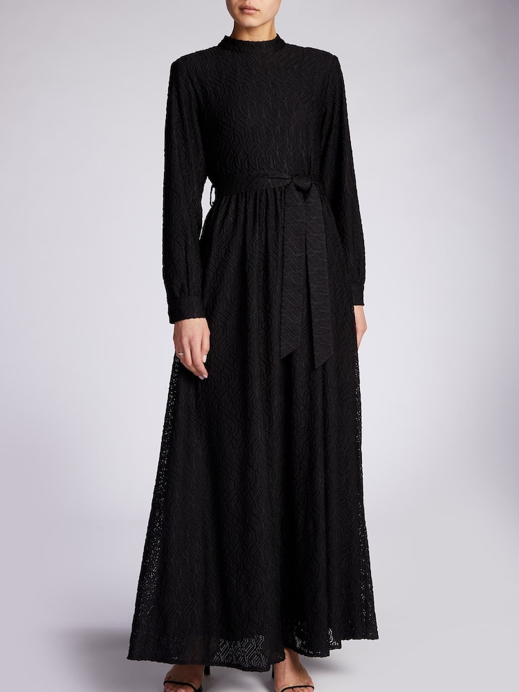 Aab Black Lattice Geo Print Maxi Dress - Image 1 of 4