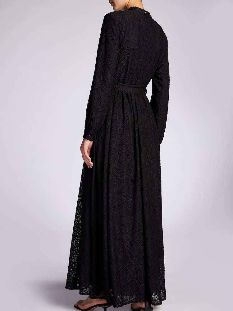 Aab Black Lattice Geo Print Maxi Dress - Image 2 of 4