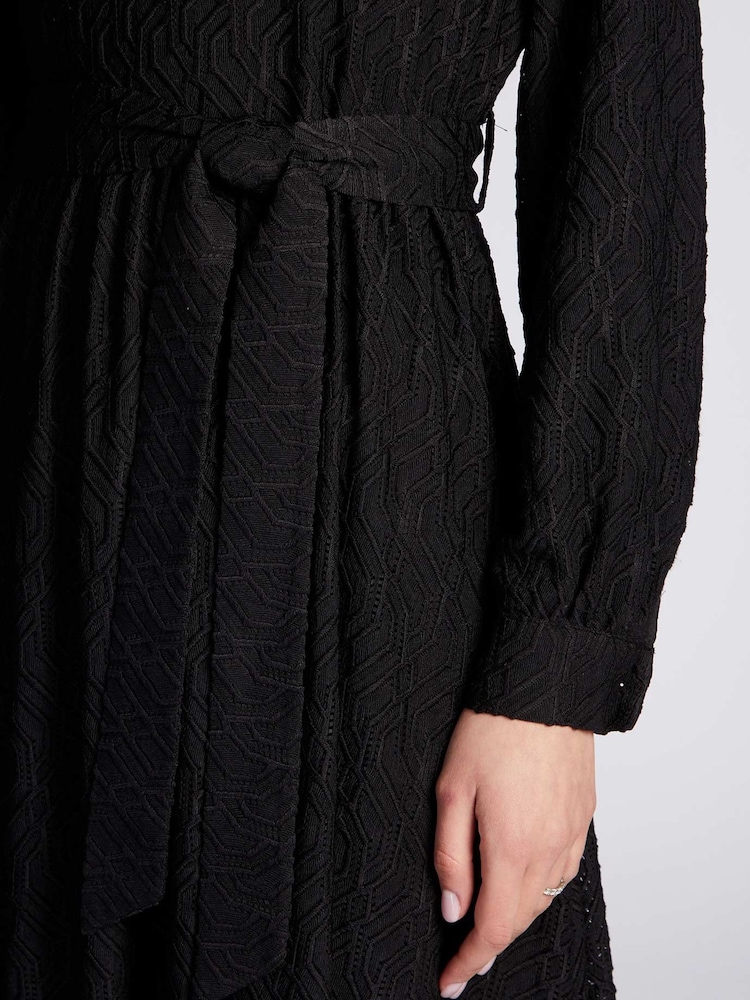 Aab Black Lattice Geo Print Maxi Dress - Image 4 of 4