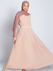 Aab Pink Pleat Maxi Dress - Image 2 of 5
