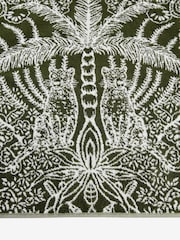 Clarke & Clarke Green Leopardo 100% Cotton Terry Bath Mat - Image 2 of 3