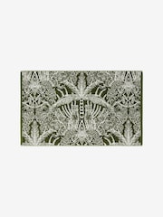 Clarke & Clarke Green Leopardo 100% Cotton Terry Bath Mat - Image 3 of 3