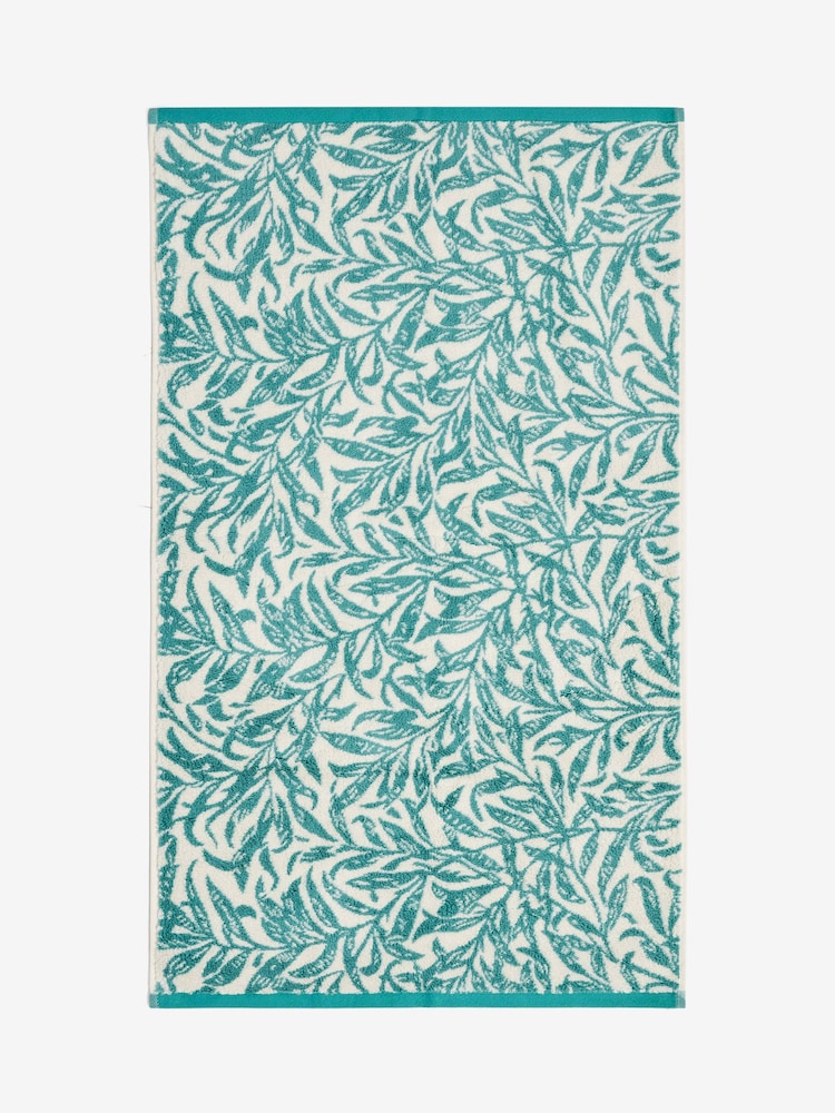 Clarke & Clarke Teal Blue William Morris Willow Boughs 100% Cotton Terry Bath Mat - Image 2 of 3