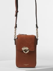 Braun - Luella Grey Zoe Telefon Crossbody Tasche - Bild 1 von 5