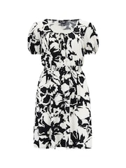 Pour Moi Black & White Evangeline Gathe Dress - Image 4 of 5