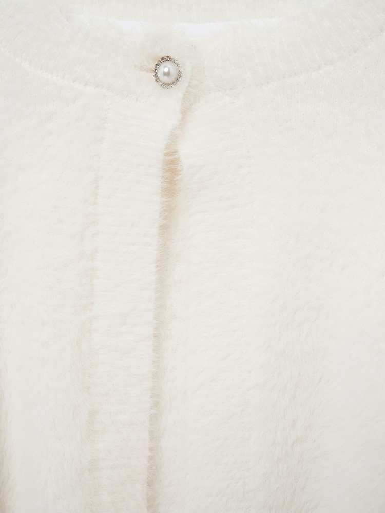 Angel & Rocket White Fluffy Faye Cardigan - Image 5 of 5