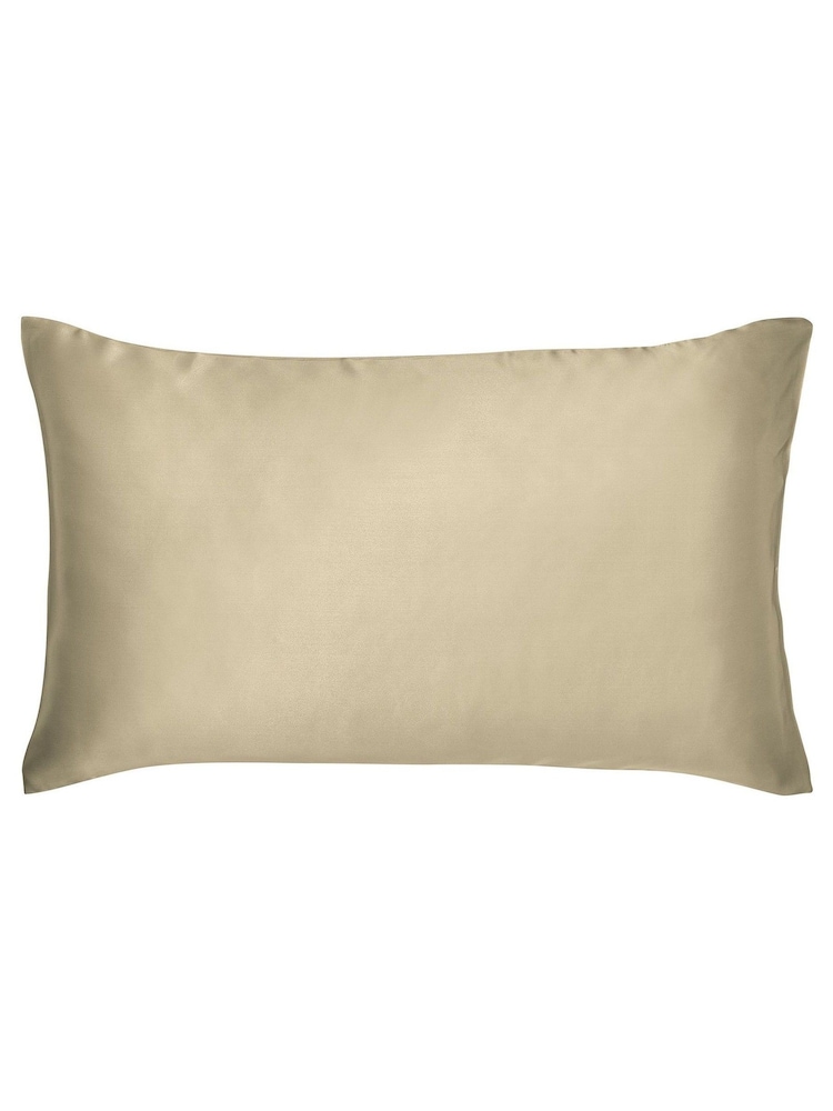 Morris & Co Natural Linen Mulberry Silk Housewife Pillowcase - Image 2 of 3