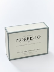 Morris & Co Natural Linen Mulberry Silk Housewife Pillowcase - Image 3 of 3