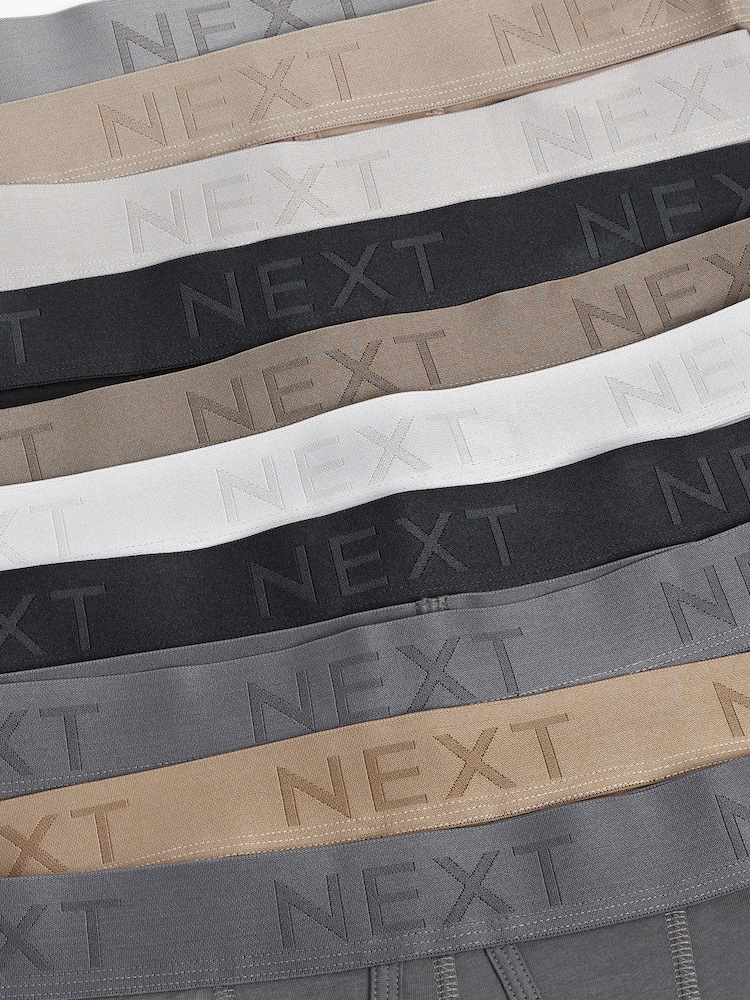 Grey/Neutral 10 pack A-Front Boxers - Image 12 of 12