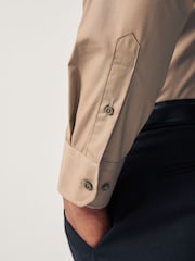 Neutral Brown Single Cuff Shirt And Tie Pack - Image 5 of 8