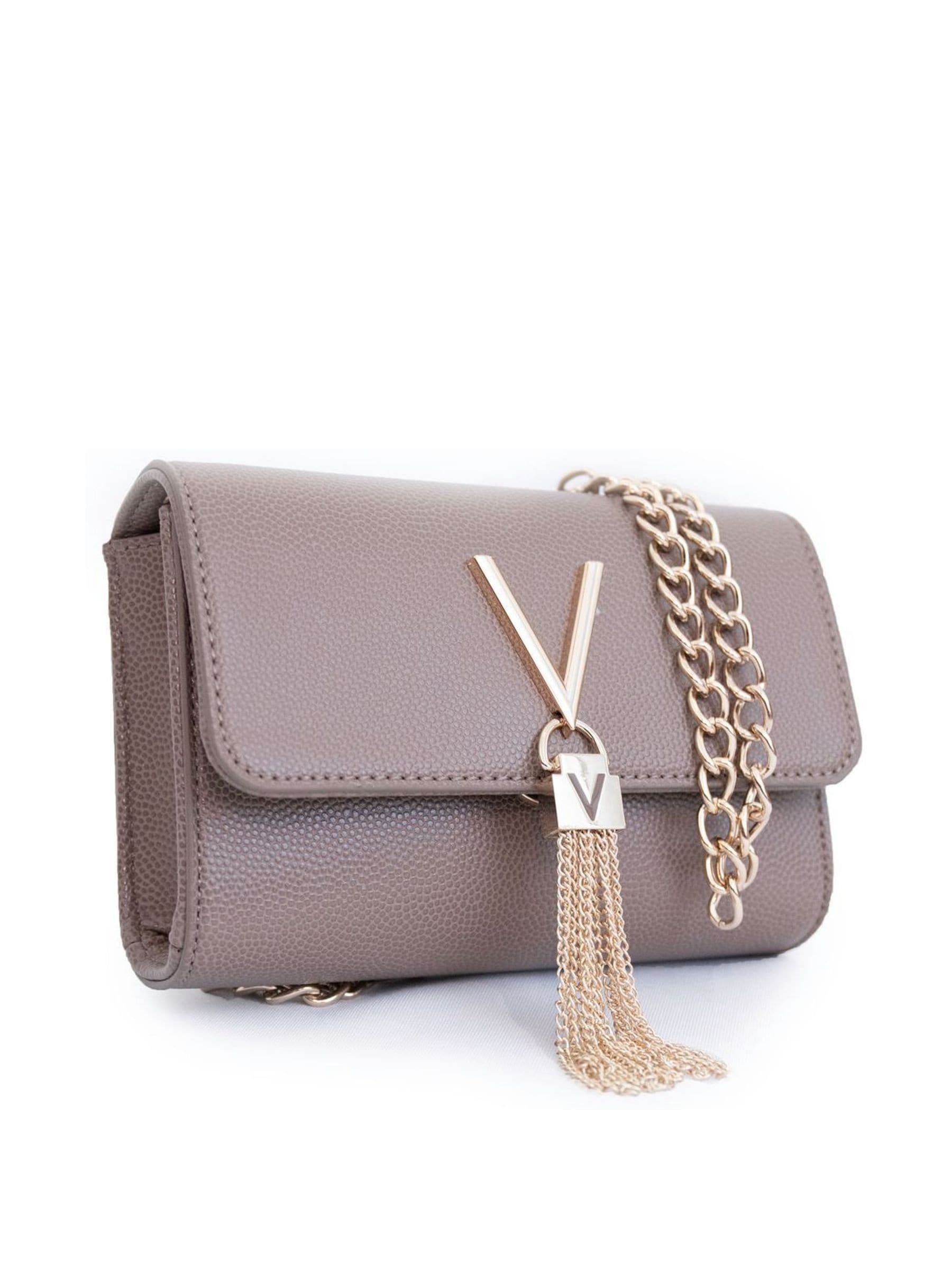 【VALENTINO BAGS】Divina トップハンドル クロスボディバッグ Buy Valentino Bags Taupe Cross-Body Divina Tassel Bag from