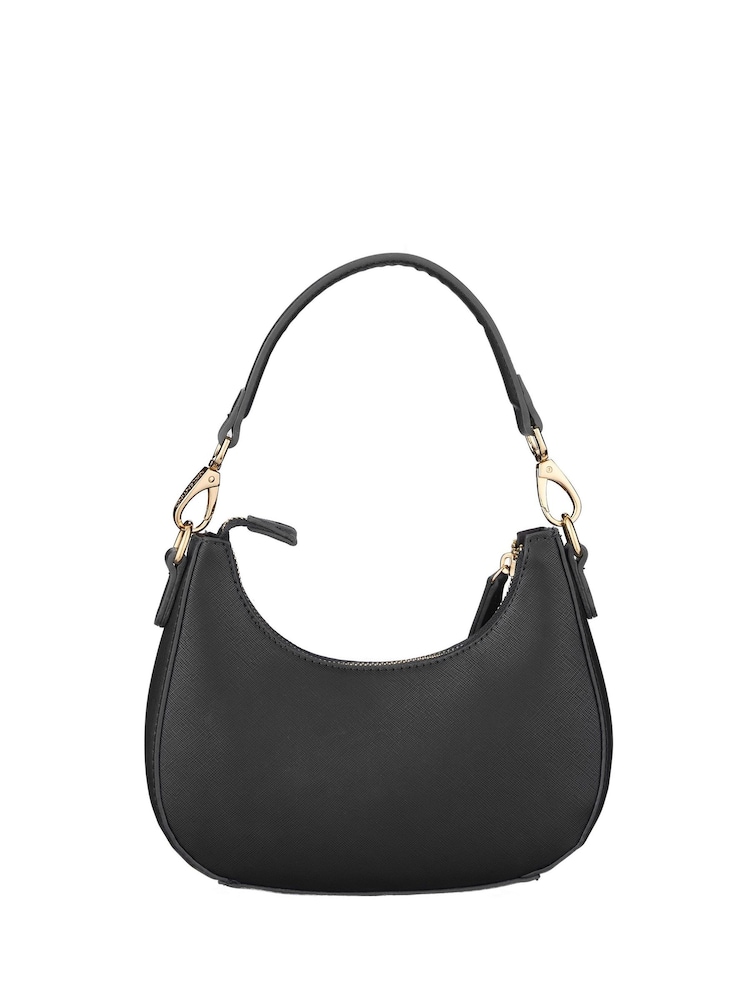 Valentino Bags Black Zero Half Moon Shoulder Bag - Image 2 of 5