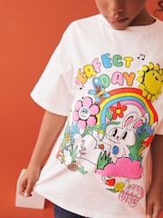 Ecru Oversized Graphic T-Shirt (3-16yrs) - Image 4 of 7