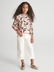 Reiss Blue Print Angelica 3-9 yrs Printed Ruffle Blouse - Image 1 of 4