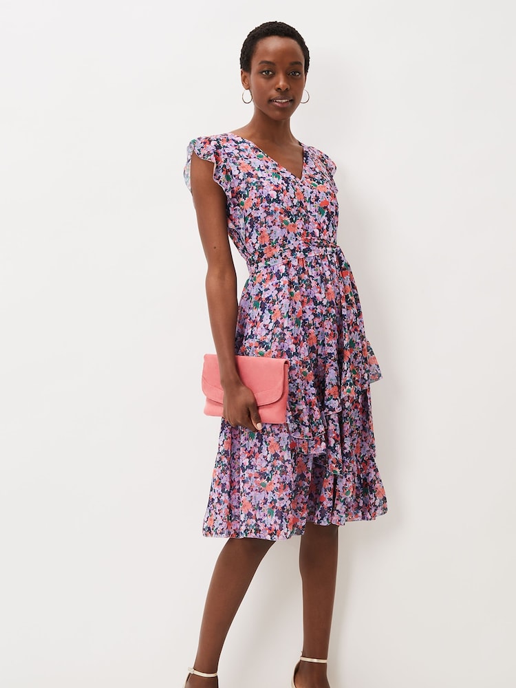 Phase Eight Natural Breesha Printed Dress - Image 2 of 7