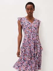 Phase Eight Natural Breesha Printed Dress - Image 4 of 7