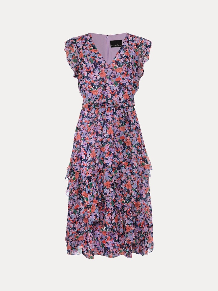 Phase Eight Natural Breesha Printed Dress - Image 7 of 7