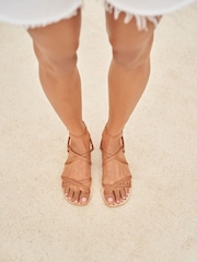 Manebi Leather Ankle Strap Sandals - Image 2 of 5