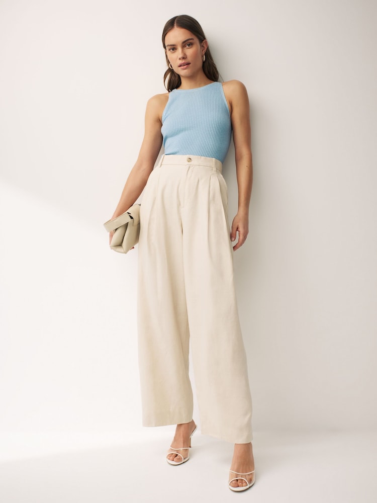 Emme Marella Blue Cigno Knit Tank Top - Image 2 of 4