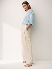Emme by Marella Motto Blue Geo Loose Knit Jumper - Image 2 of 4
