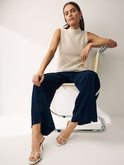 Emme Marella Creme Decano-Strick-Top - Bild 1 von 4