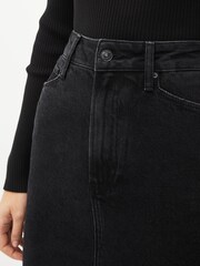 Paige Siren Denim Black Midi Skirt - Image 5 of 5