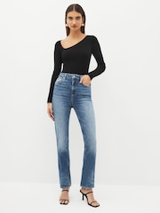 Paige Blue Stella Straight 31" Jeans - Image 3 of 5