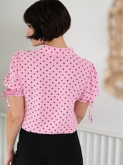 Pour Moi Pink Josie Woven Viscose Shirt - Image 2 of 5